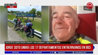 Jorge Soto unir&aacute; los 17 departamentos entrerrianos en bici
